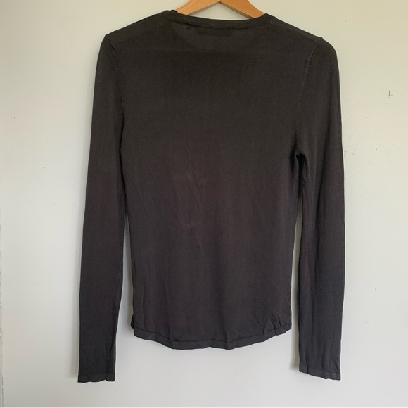 ZARA CHARCOAL LONG SLEEVED TOP NWT - Picture 6 of 8